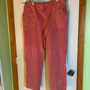 Dusty rose colored Coldwater Creek pants